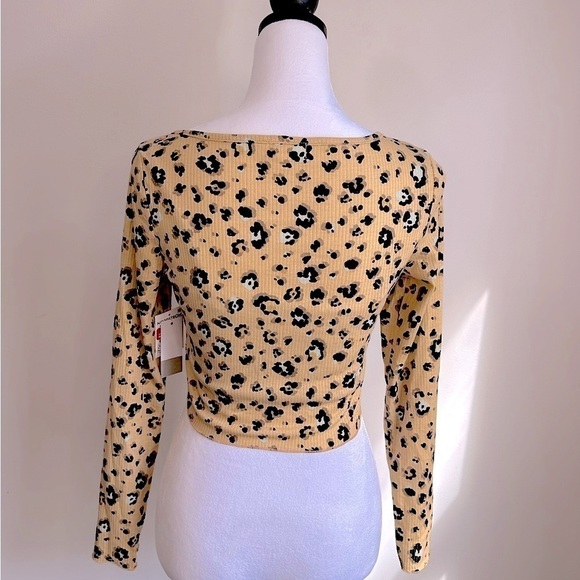 NWT BP Leopard Animal Print Crop Top Twin Set Cami and Button Up Size Small NEW - Picture 7 of 15